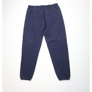 Vintage 90s Streetwear Mens XLT Faded Blank Sweatpants Joggers Pants Blue USA